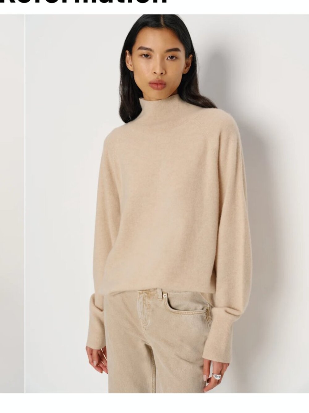 Reformation cashmere turtleneck sweater NWT - Picture 3 of 6